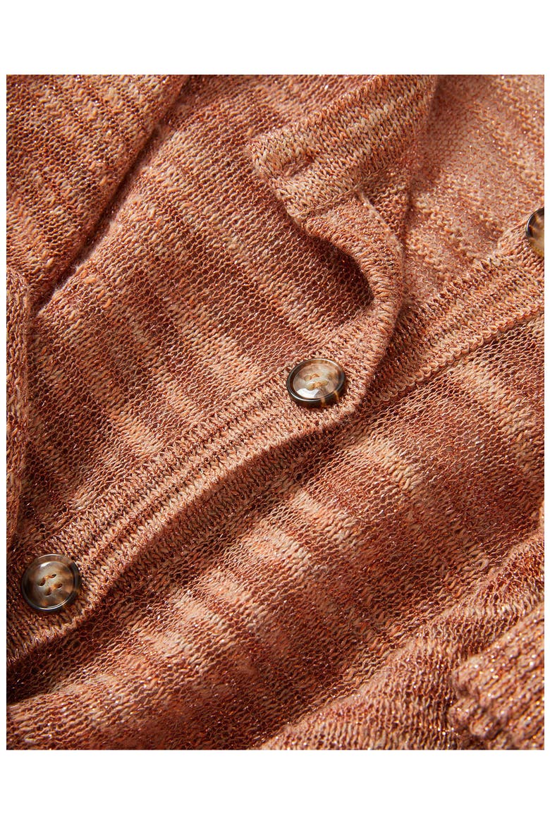 Shana Linen Blend Cardigan, Alternate, color, MUTED CLAY
