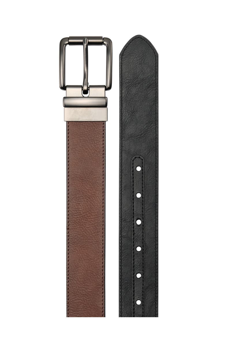 Big & Tall Bridle Reversible Belt, Alternate, color, BROWN BLACK