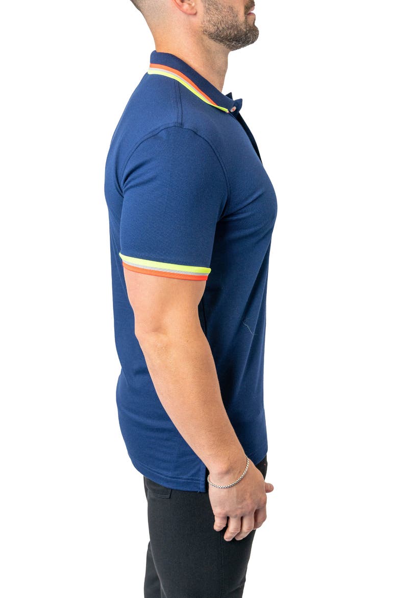 Mozart Milano Egyptian Cotton Polo, Alternate, color, BLUE
