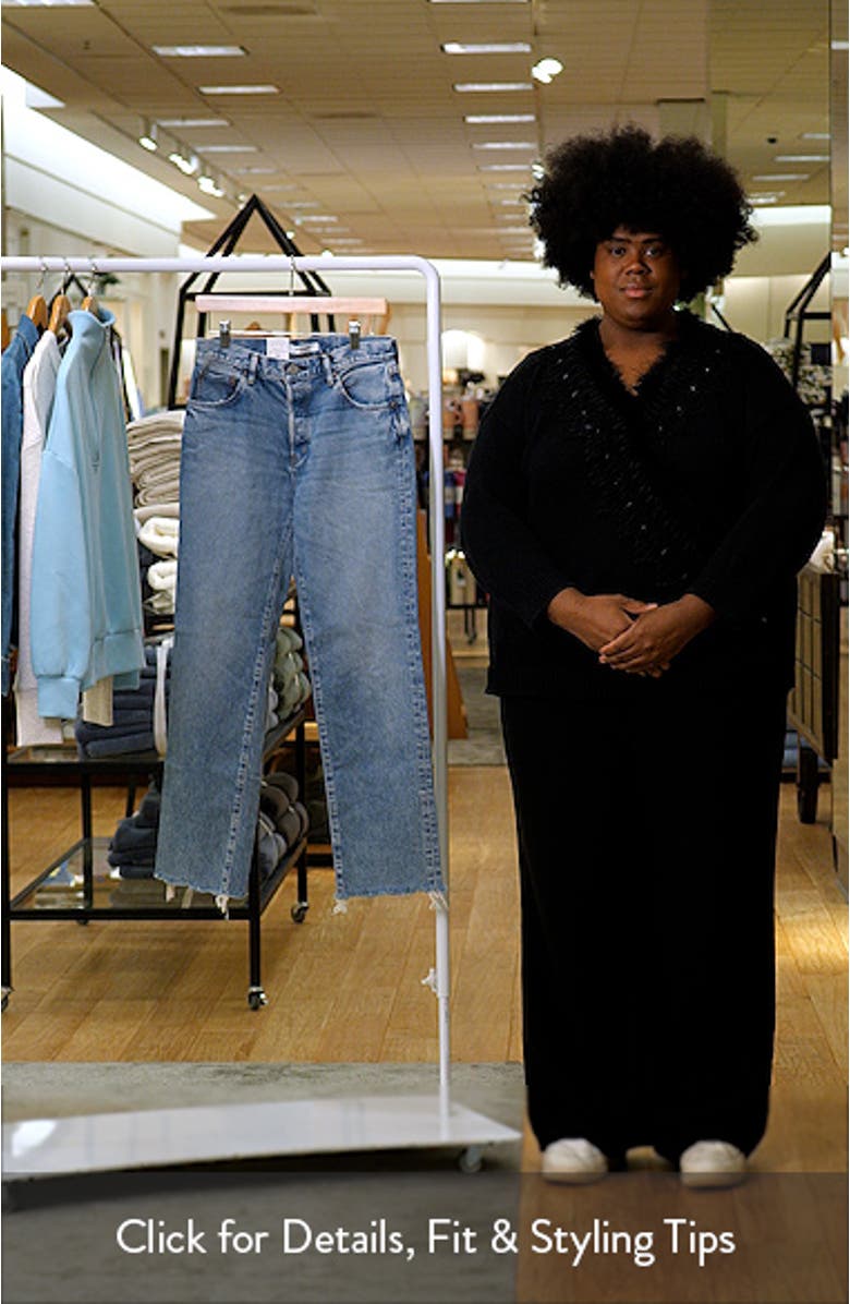 Sebring Frayed Straight Leg Jeans, sales video thumbnail