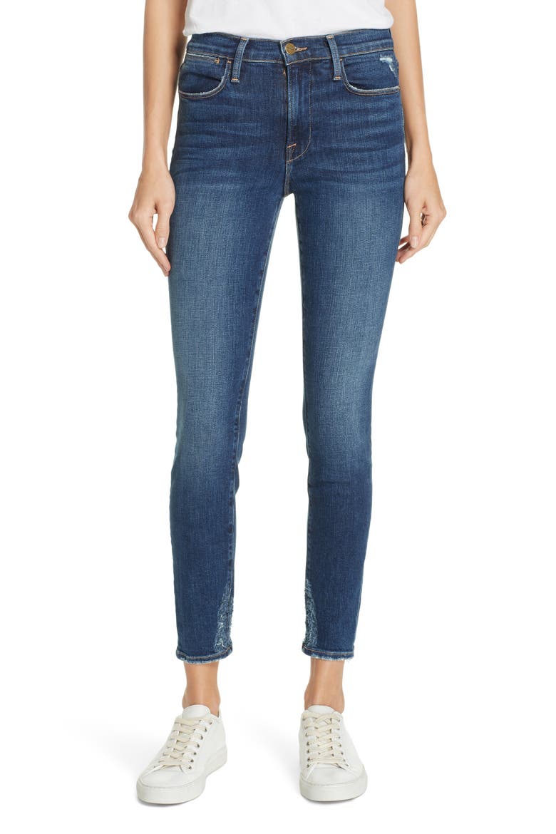 Le High Skinny Ankle Jeans, Main, color, REDGRAVE