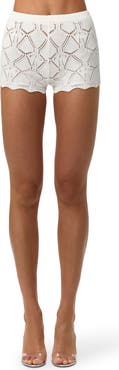 Naked Wardrobe Pointelle Knit Shorts