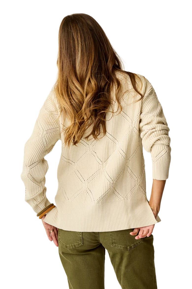 Woodward Allover Sweater, Alternate, color, Birch