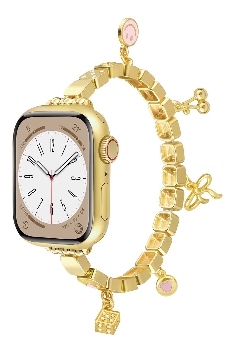 Charm Link Apple Watch® Watchband, Main, color, GOLD