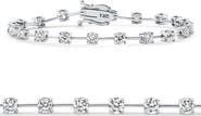 Bliss Diamond 5Ct Spaced Diamond Tennis Bracelet 14k Gold Lab Grown 7"