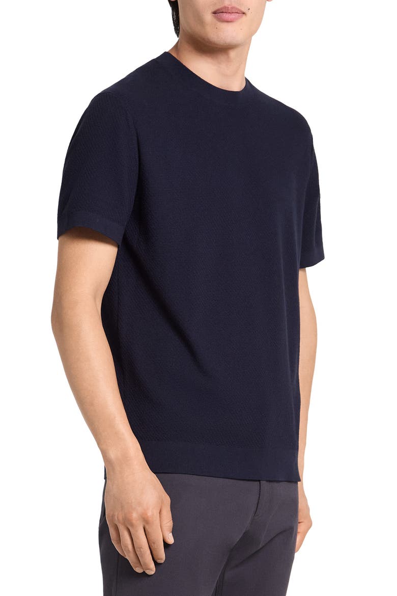Soris Waffle Crewneck T-Shirt, Alternate, color, BALTIC