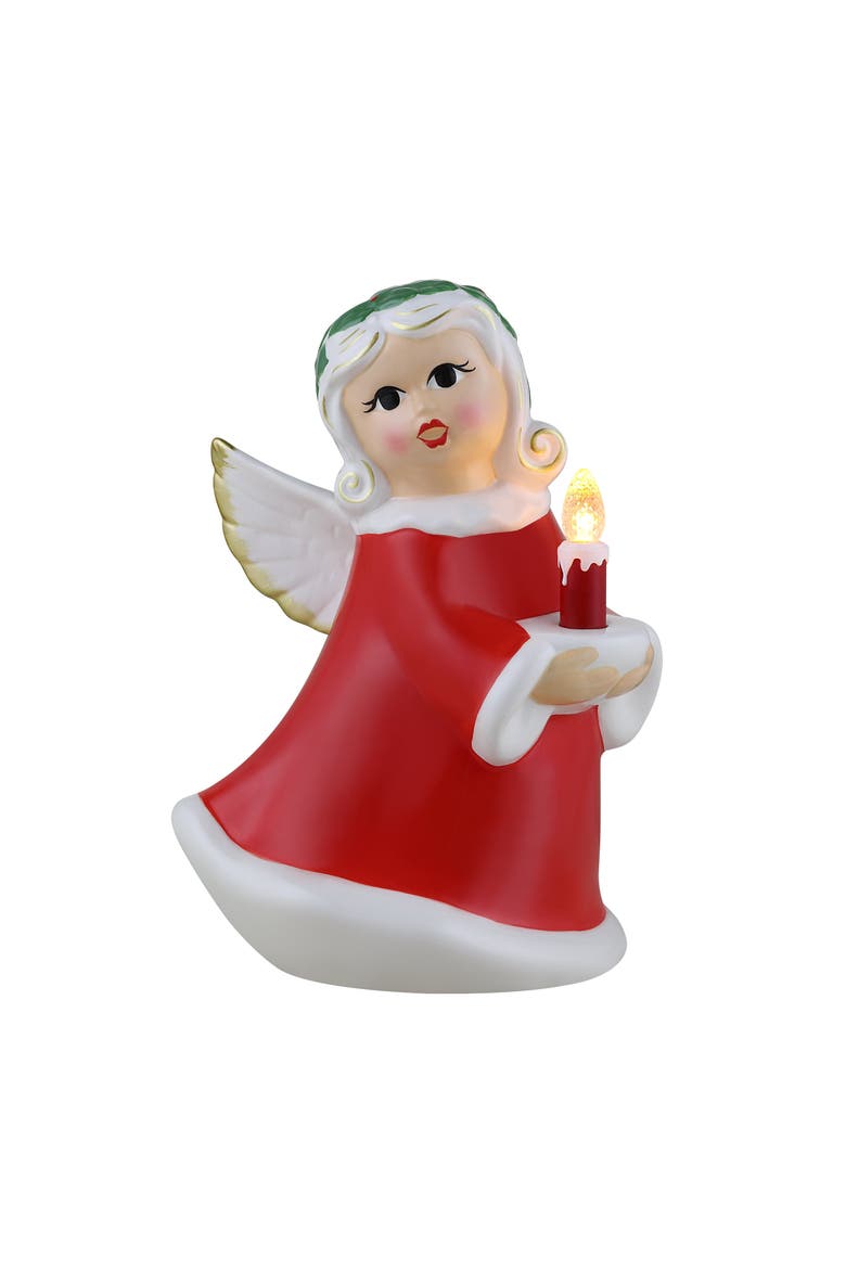 9 in. Nostalgic Ceramic Figure - White Angel, Main, color, Multicolor