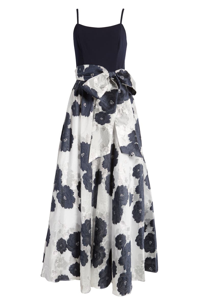 Eliza J Floral Jacquard Ballgown, Alternate, color, 