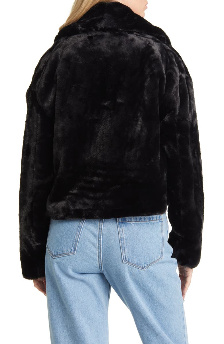 BLANKNYC Shawl Collar Faux Fur Crop Jacket, Alternate, color,