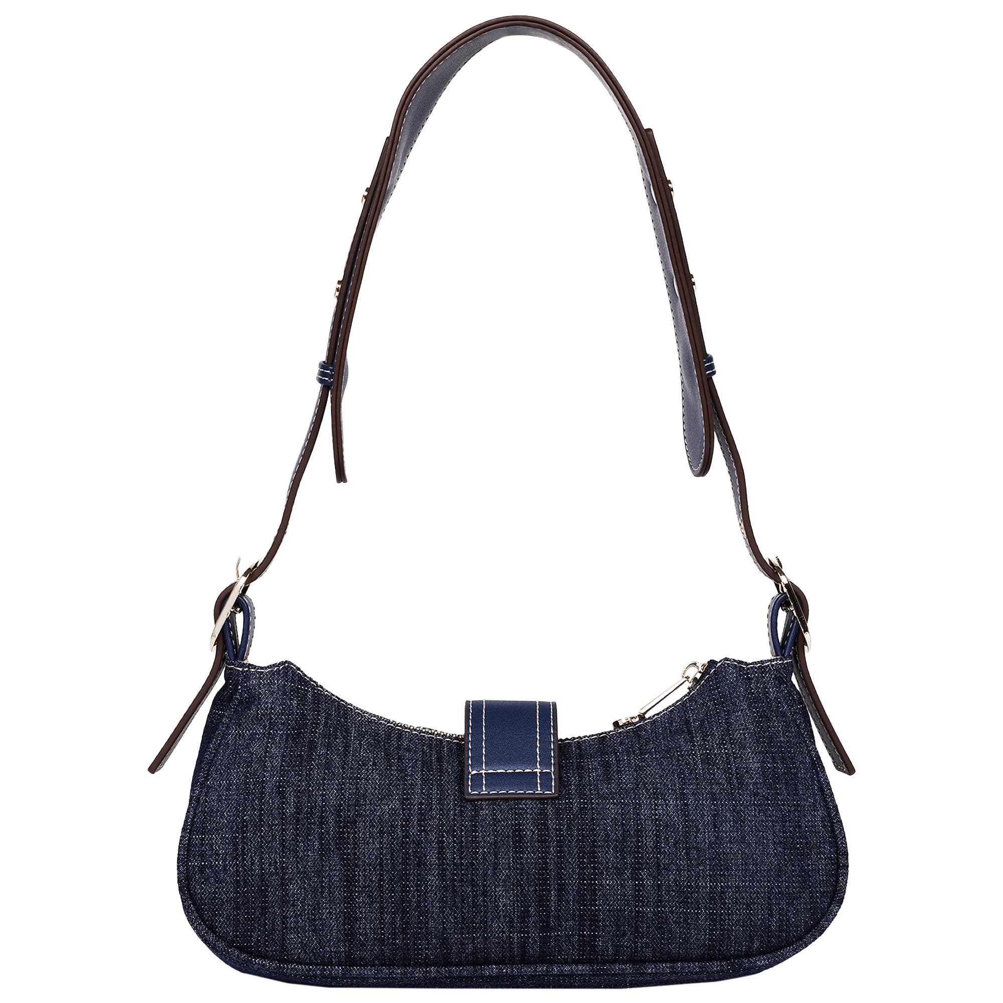 True Religion Multi-Strap Denim Shoulder Bag, Alternate, color, Dark Denim