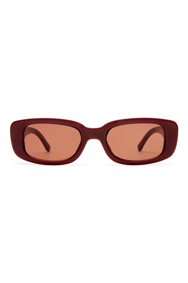 Ceres 51mm Rectangular Sunglasses, Main, color, BURGUNDY / BURGUNDY MONO