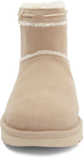 Classic Mini Shearling Braid Trim Boot