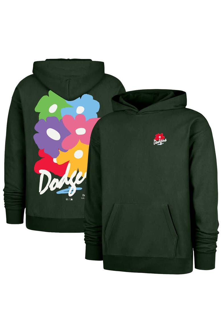 Men's '47  Dark Green Los Angeles Dodgers Gallery Foundation Hoodie, Main, color, Dark Green