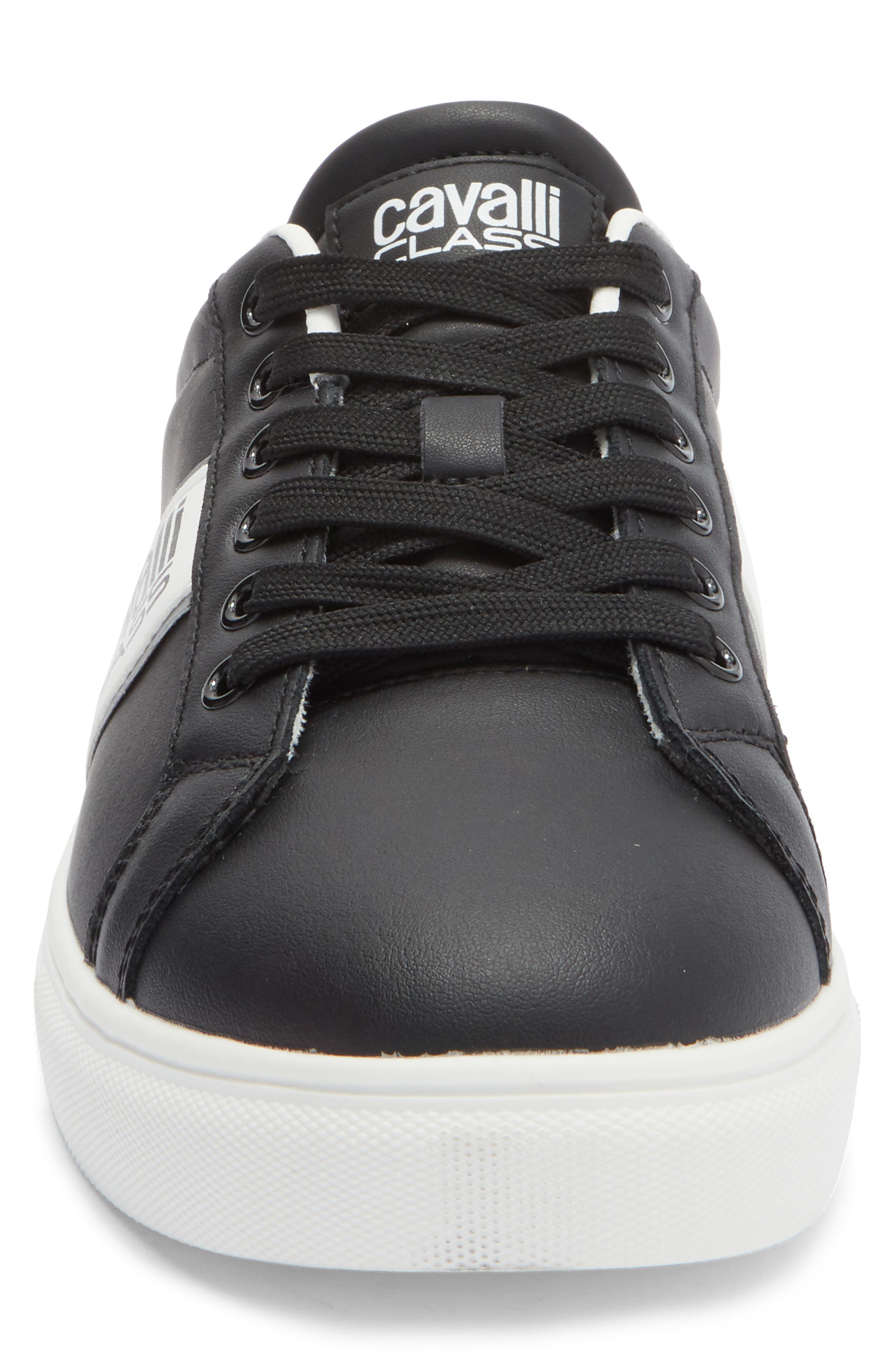 Roberto Cavalli Class Sneaker, Alternate, color, Black/ White