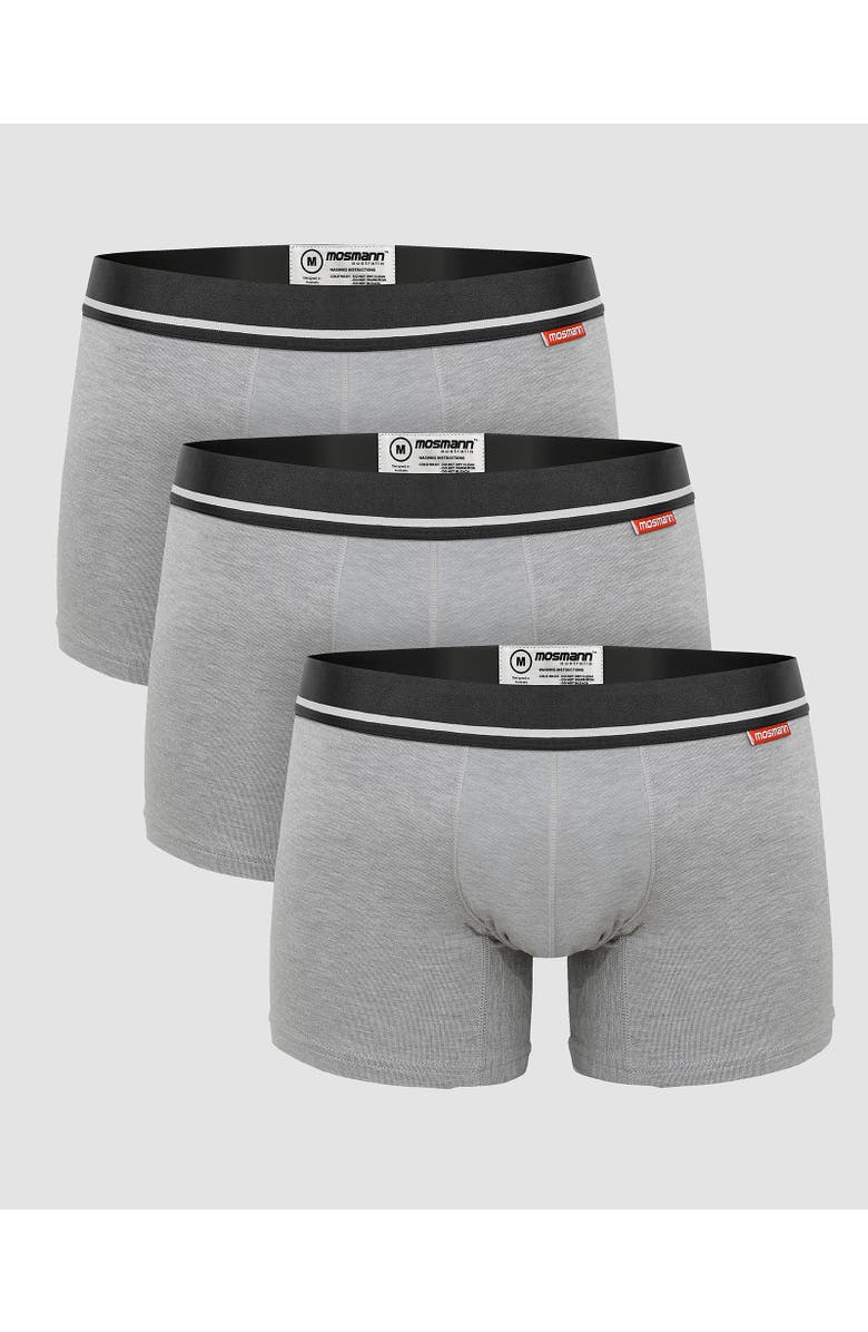Mosmann Australia Men's 3-Pack Boxers, Main, color, Grey