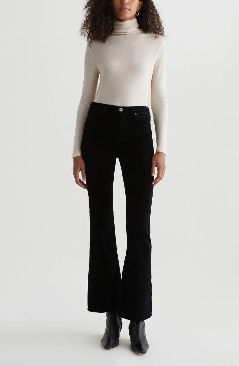 AG Farrah Mid Rise Bootcut Pants, Alternate, color, Super Black