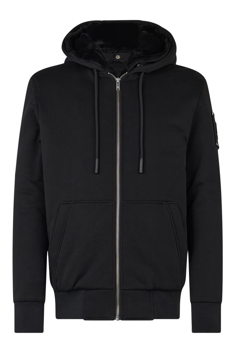 Classic Bunny Fleece Jacket with Removable Faux Fur Lining, Alternate, color, BLACK