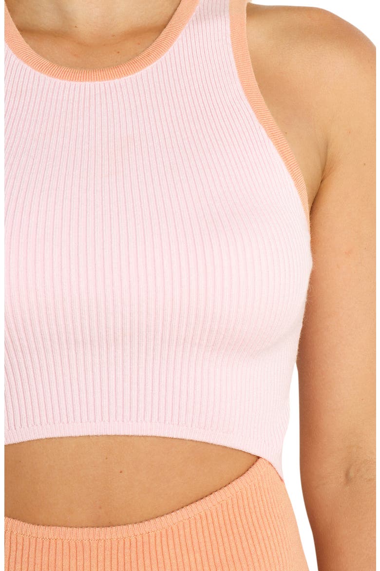 Sofi Cutout Sleeveless Rib Midi Dress, Alternate, color, SPLICE
