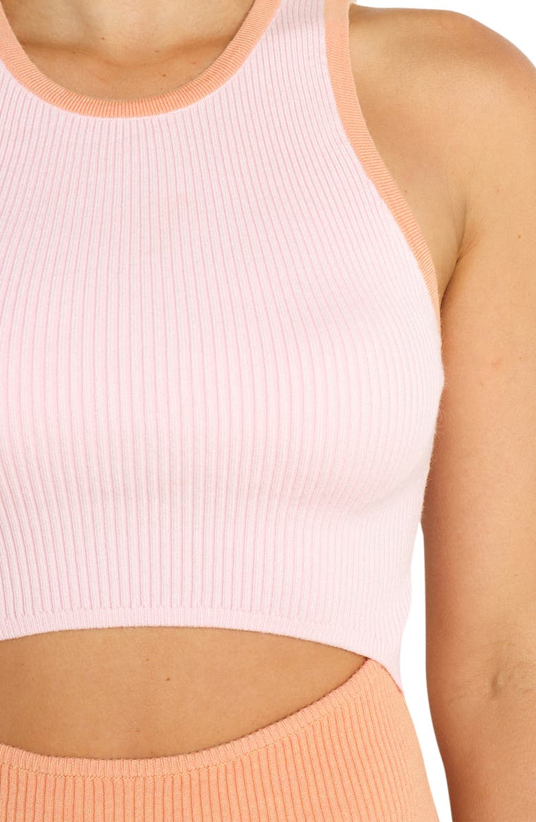 Petal & Pup Sofi Cutout Sleeveless Rib Midi Dress, Alternate, color, Splice