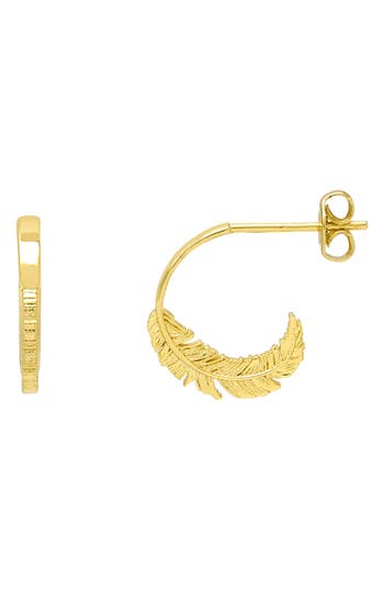 Estella Bartlett Feather Hoop Earrings