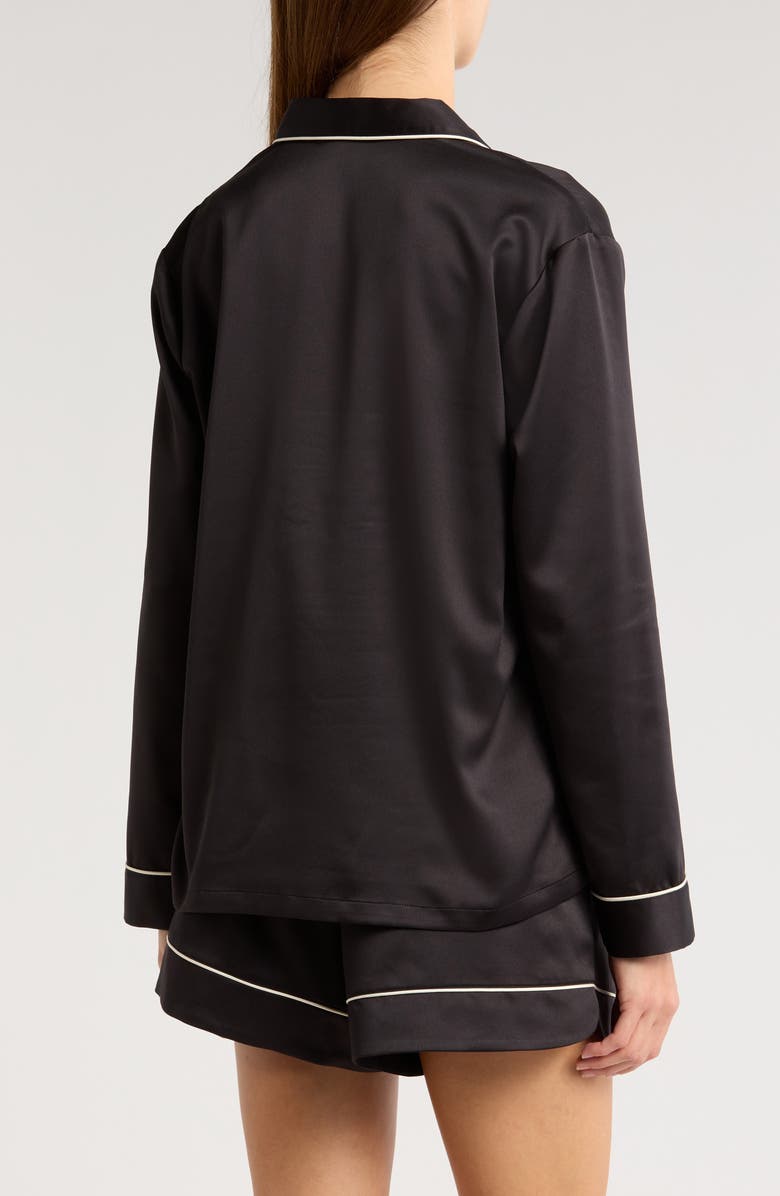 Nordstrom Satin Long Sleeve Short Pajamas, Alternate, color,