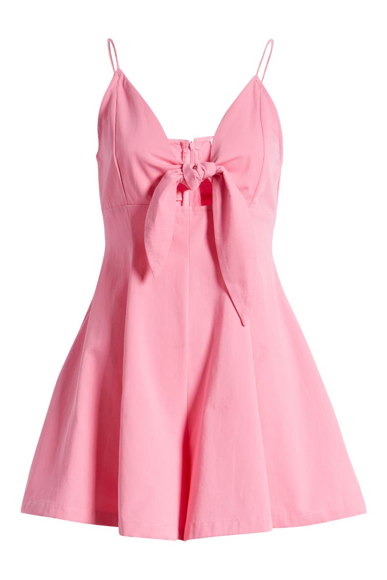 Sleeveless Cutout Playsuit, Alternate, color, BRIGHT PINK