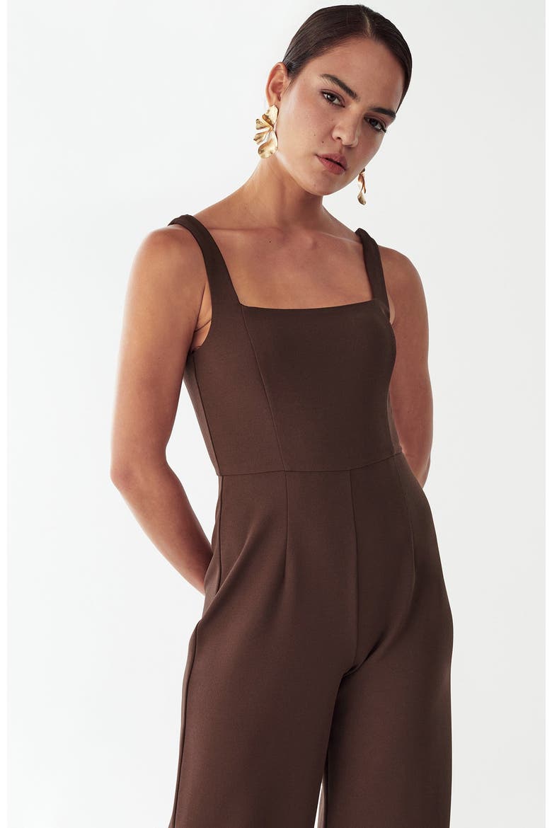 Anika Jumpsuit, Alternate, color, Chocolate