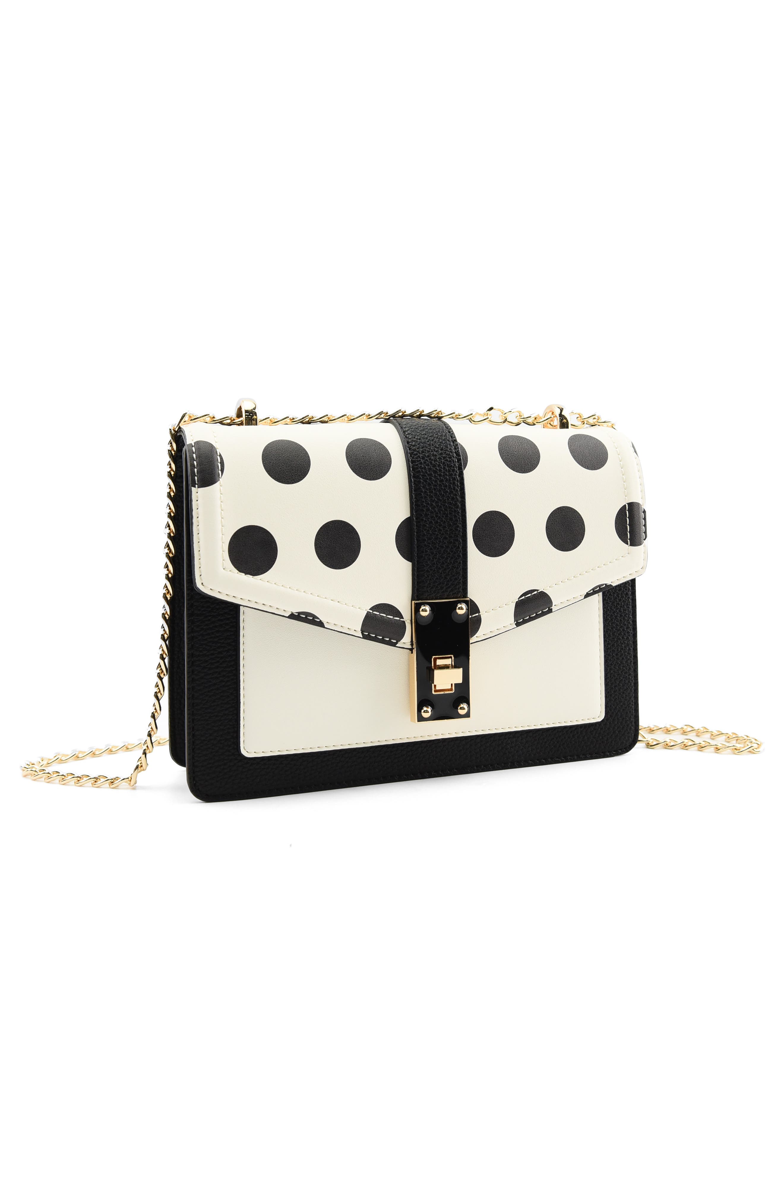 ALDO Donbeth Shoulder Bag, Alternate, color, Polka Dot