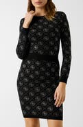 GUESS Rhinestone Crop Sweater