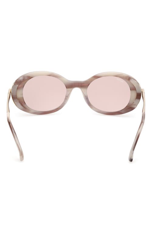 Max Mara Malibu 51mm Round Sunglasses In Gold