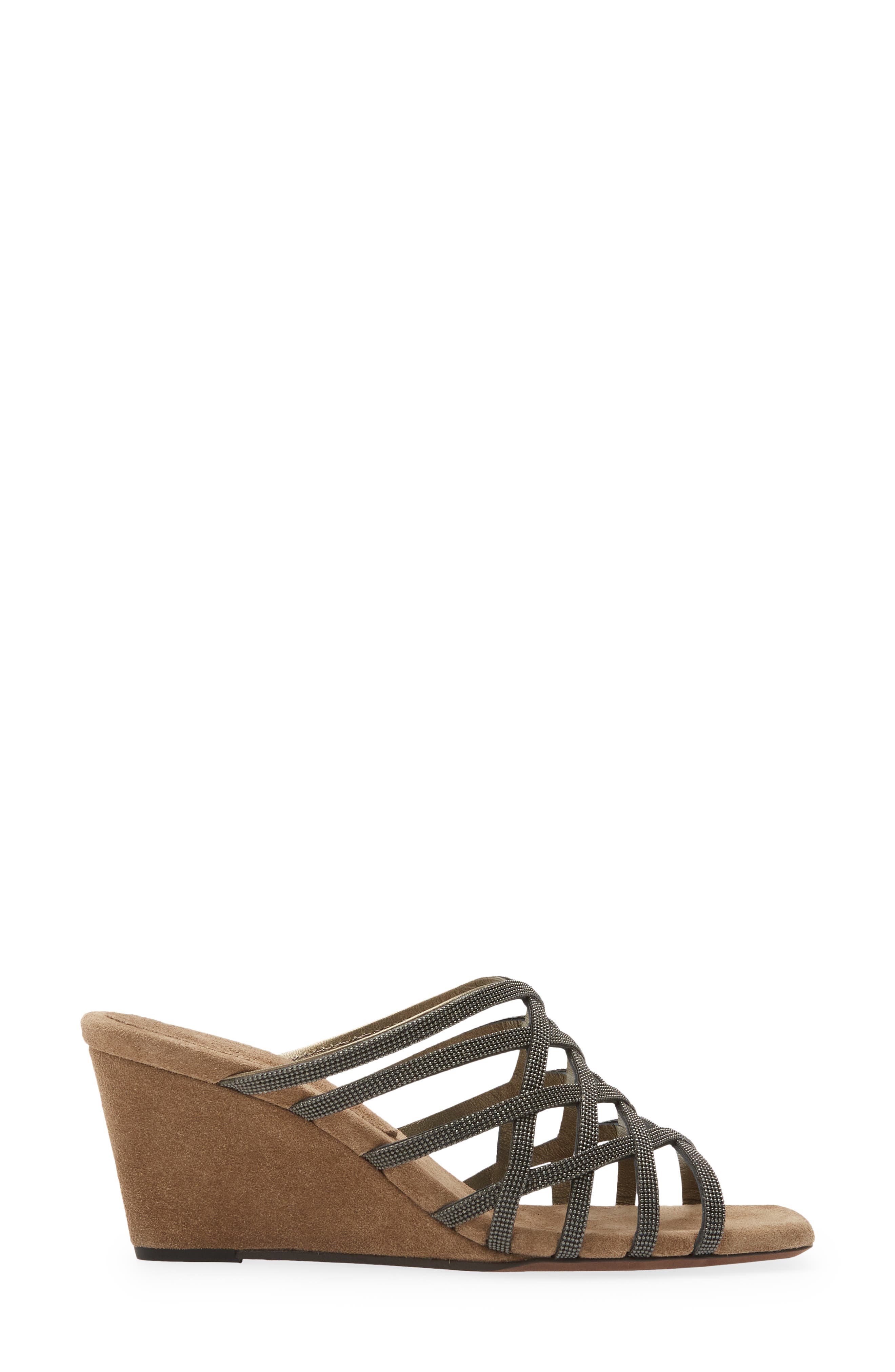 Brunello Cucinelli Cage Wedge Slide Sandal, Alternate, color, 