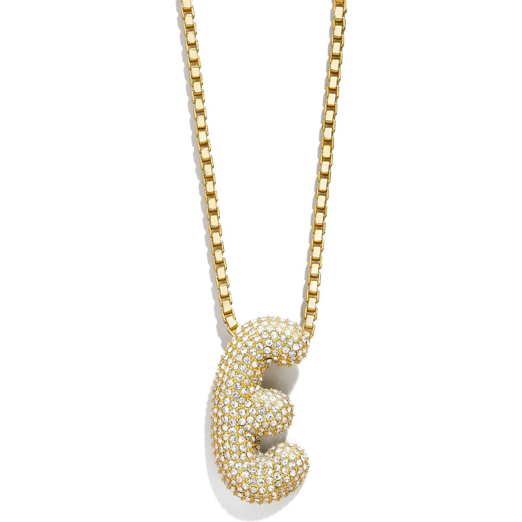 Baublebar Bubble Initial Pendant Necklace In Clear E