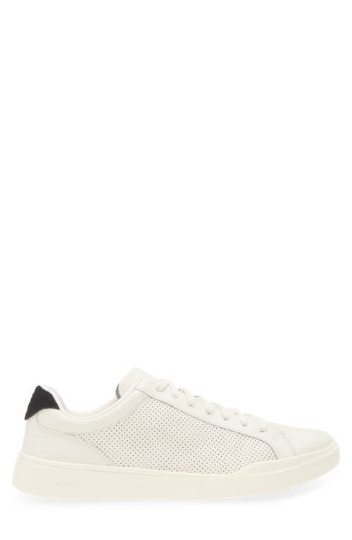 Cole Haan Grand Crosscourt Perforated Sneaker In Ivory/black/ivory