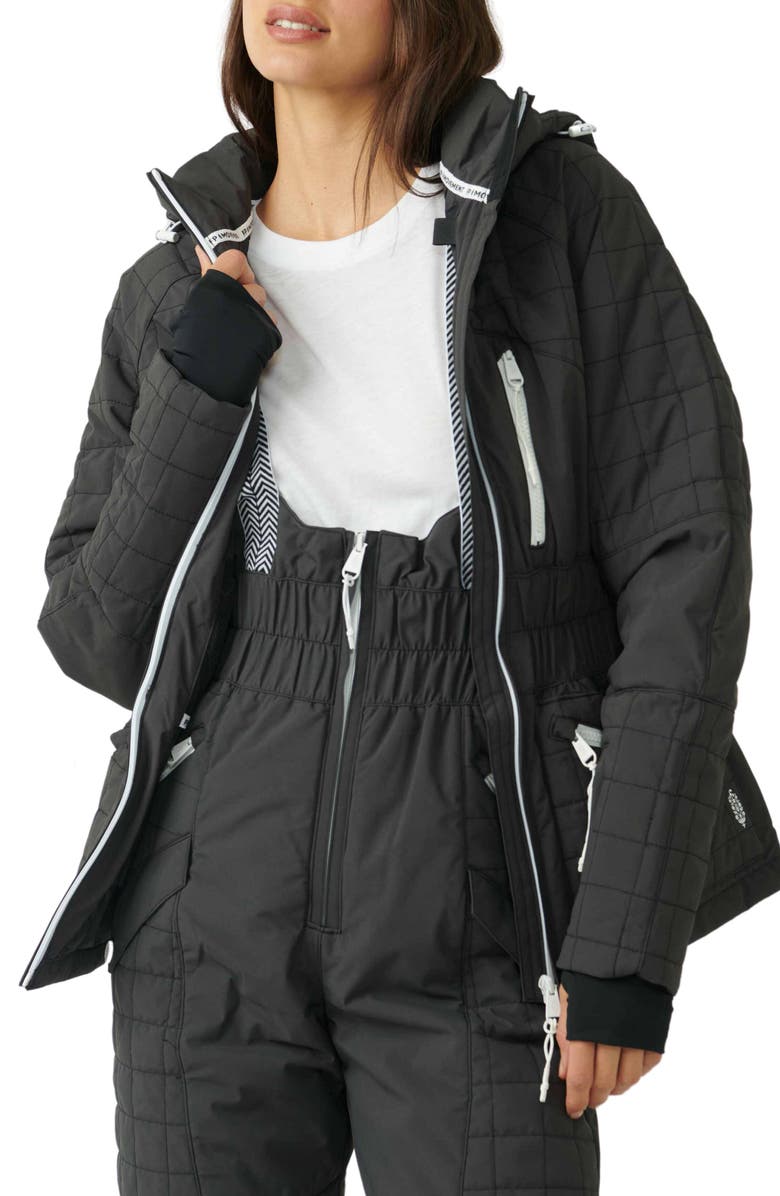 FP Movement by Free People FP Movement All Prepped Quilted Waterproof Snow Jacket with Removable Hood, Main, color, 
