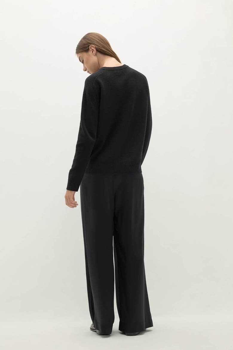 Tammy Cashmere Crewneck Sweater, Alternate, color, Black