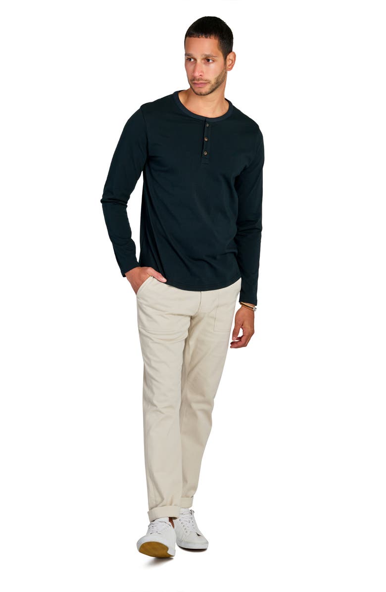 Brooklyn Brigade Solid Cotton Stretch Long Sleeve Henley, Alternate, color, 