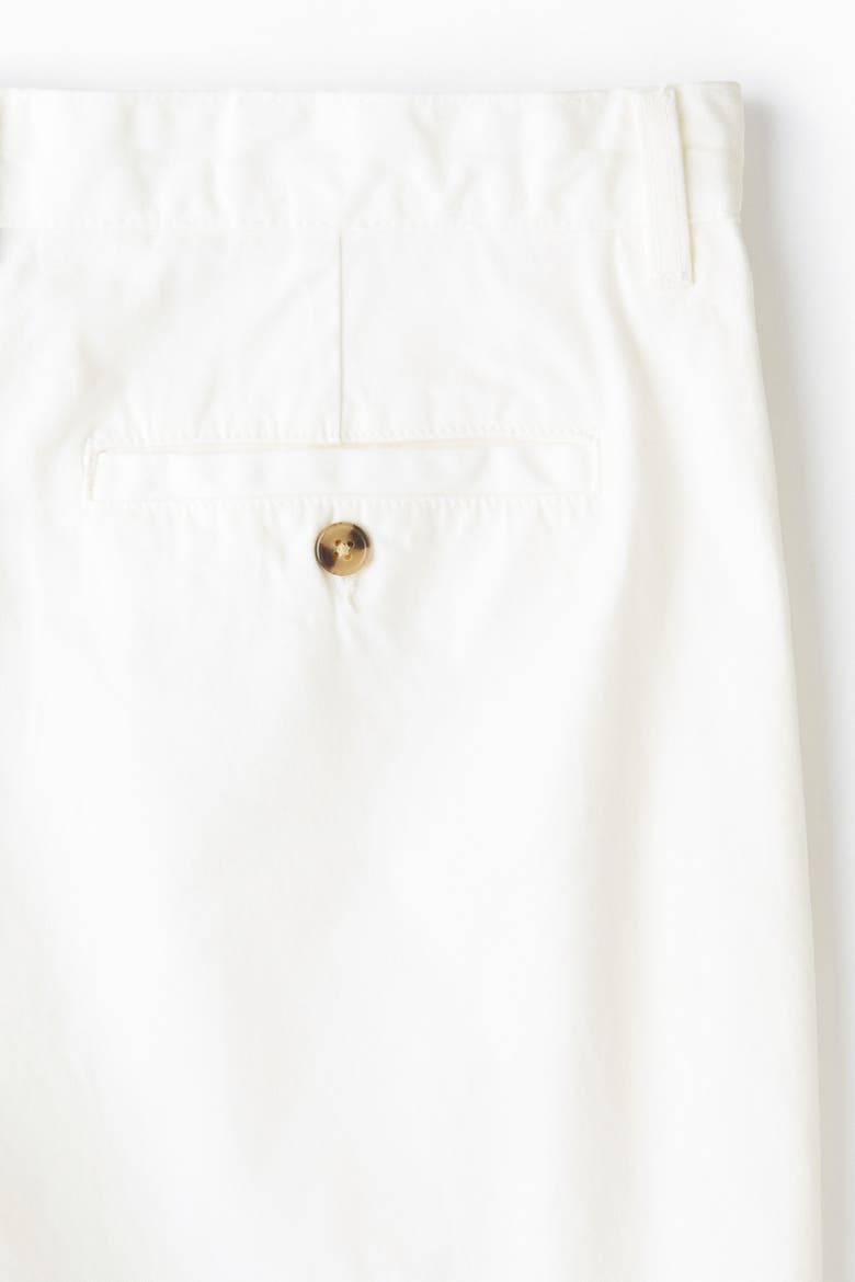 Relaxed Fit Chino Shorts, Alternate, color, White