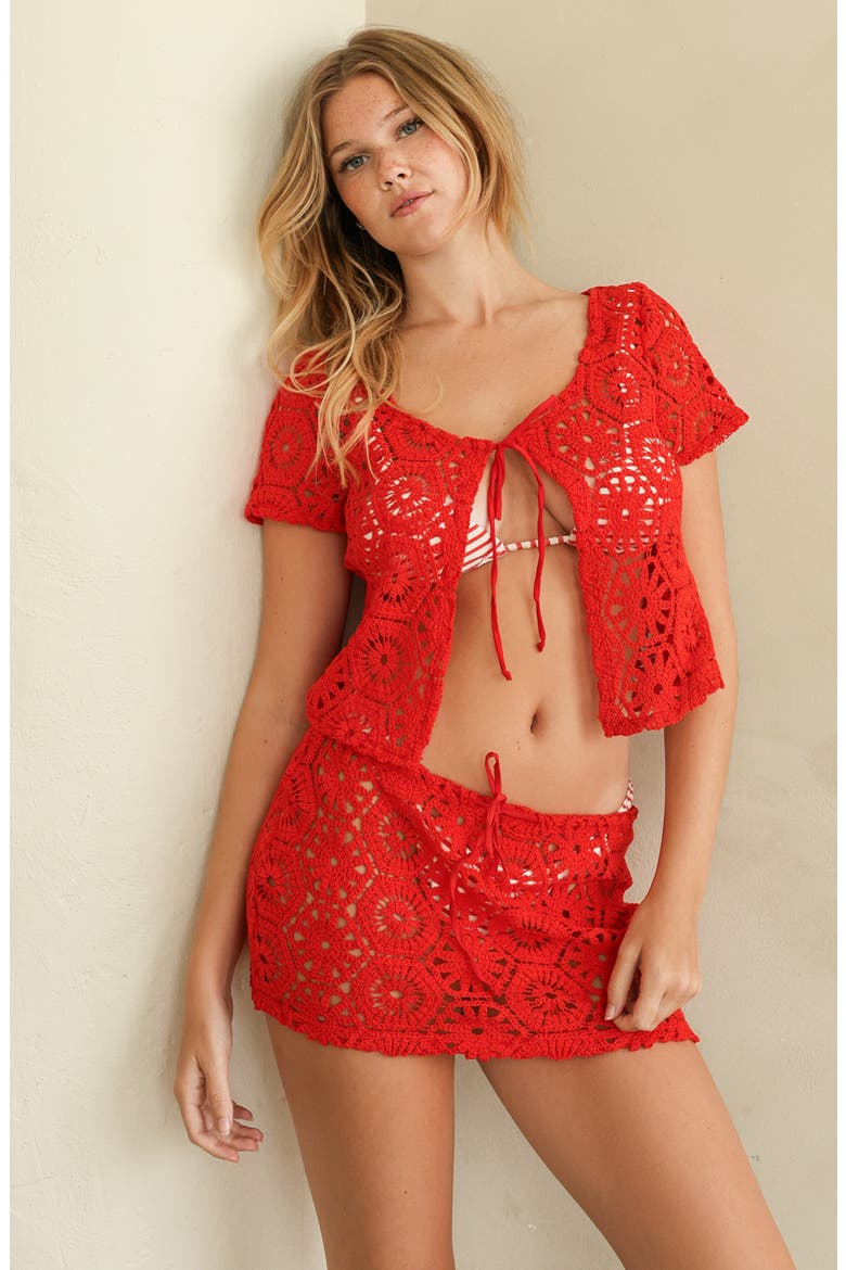 Salt Life Blouse Top, Alternate, color, Cherry Cola