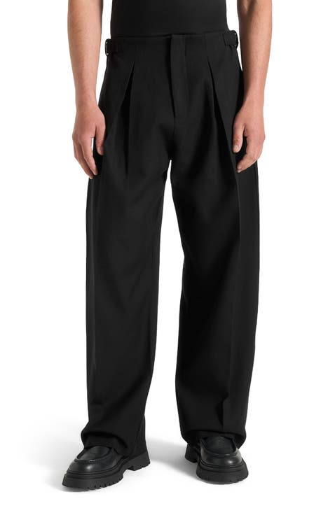 Lior Box Pleat Wide Leg Trousers