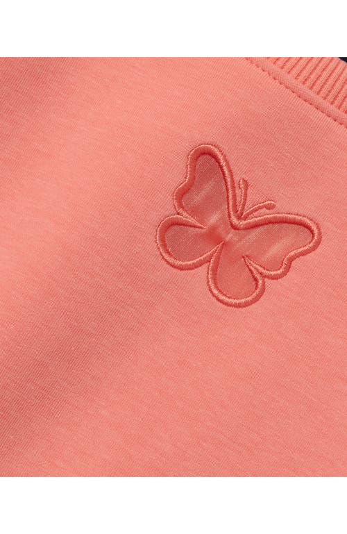 Shop Lands' End Girls Knit Crewneck Sweatshirt In Light Coral