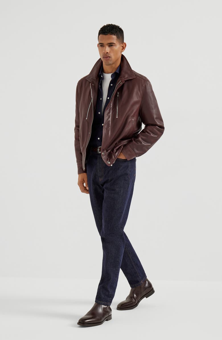 Brunello Cucinelli T-shirt with faux-layering, Alternate, color, White