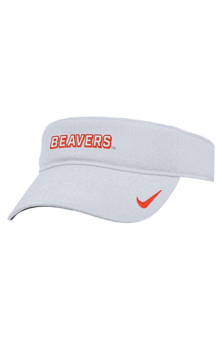 Nike Men's Nike White Oregon State Beavers 2025 On-Field Ace Performance Adjustable Visor, Main, color, White