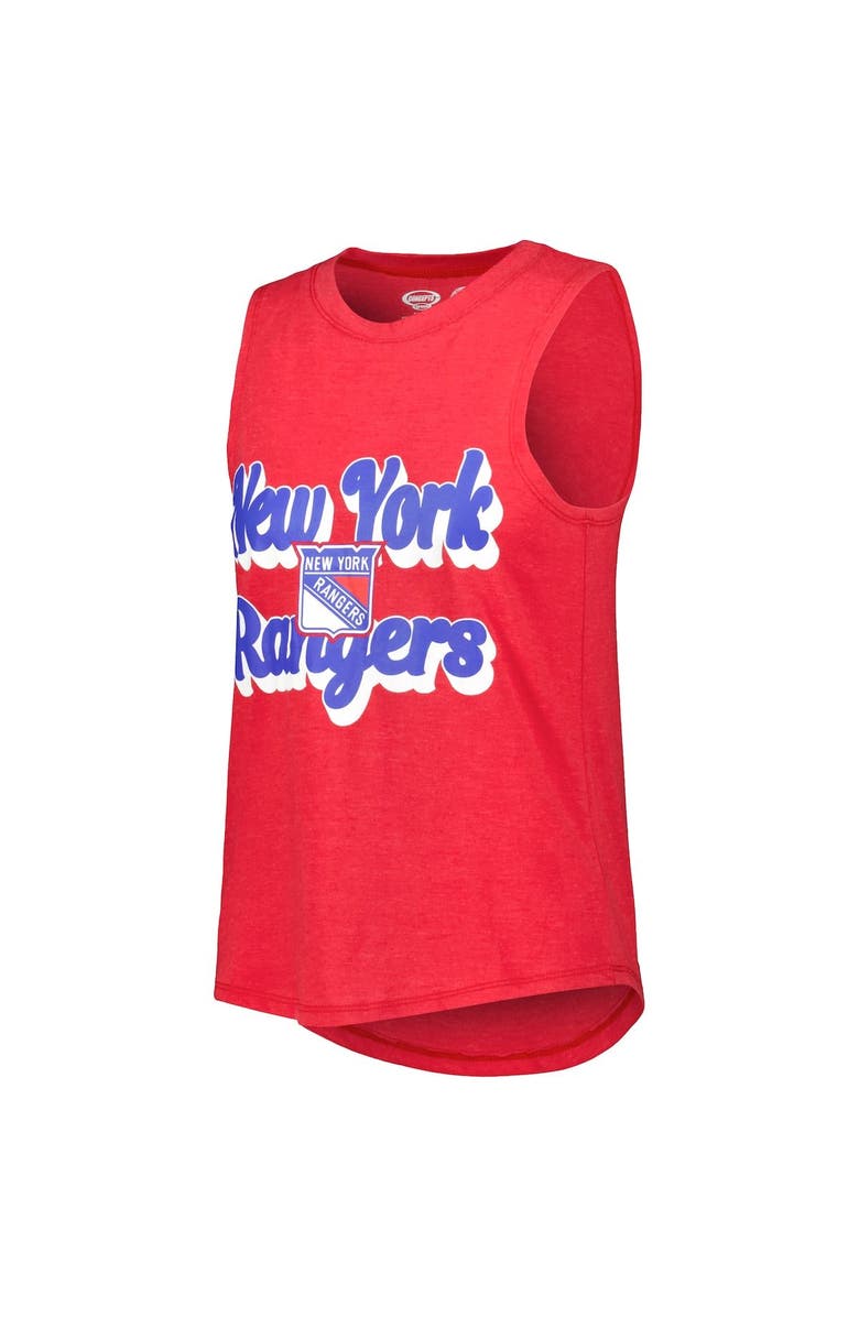 CONCEPTS SPORT Women's Concepts Sport Heather Red/Heather Blue New York Rangers Meter Muscle Tank Top & Pants Sleep Set, Alternate, color,
