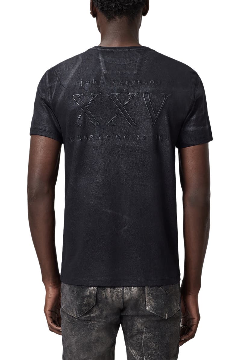 John Varvatos 25th Anniversary Embroidered T-Shirt, Alternate, color, Black