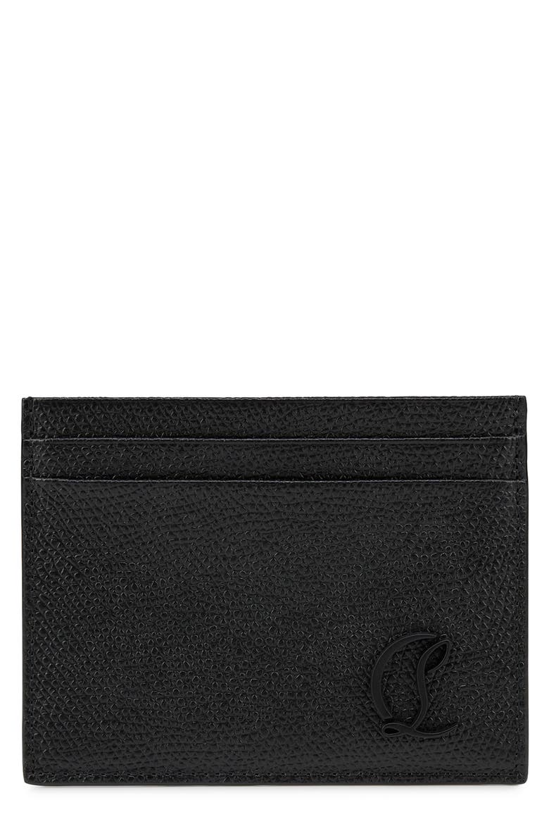 Mooncrest Leather Card Case, Main, color, BLACK