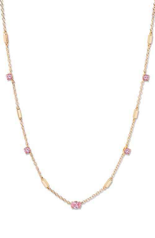 Brook & York Brook And York Brenna Birthstone Station Necklace In Gold October
