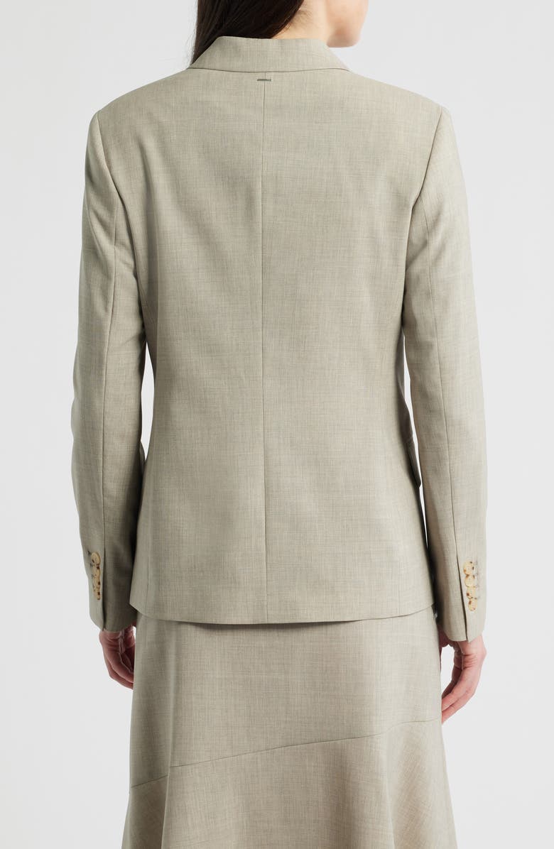 BOSS Jaleto Double Breasted Virgin Wool Blazer, Alternate, color, Pumice
