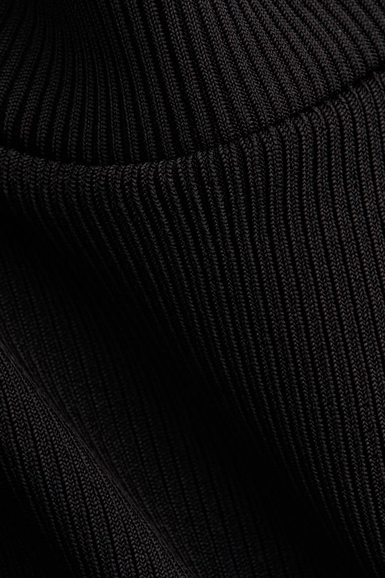 Viscose Mock Turtleneck Top, Alternate, color, Black