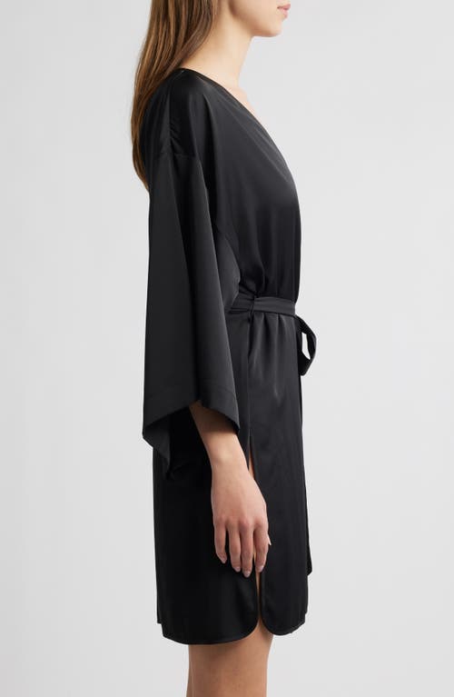 Open Edit Get Ready With Me Satin Robe In Black