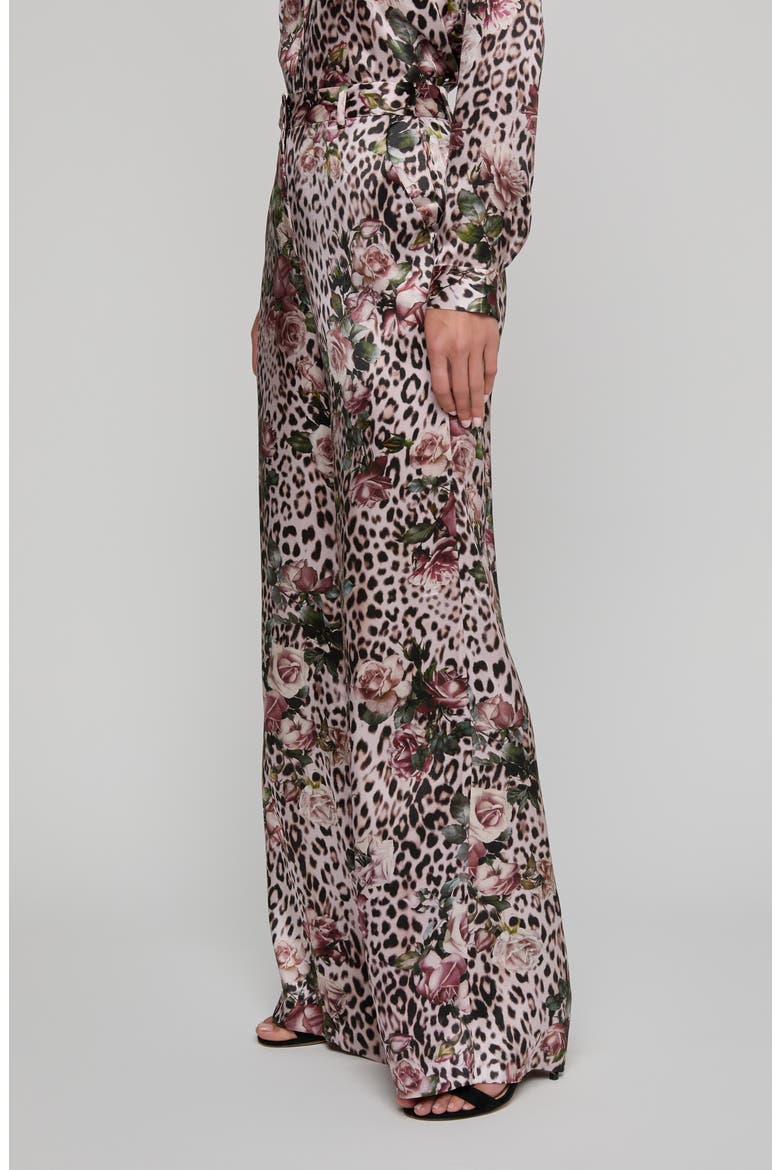 Pilar Silk Wide Leg Pants, Alternate, color, MULTI SMALL ROSE CHEETAH